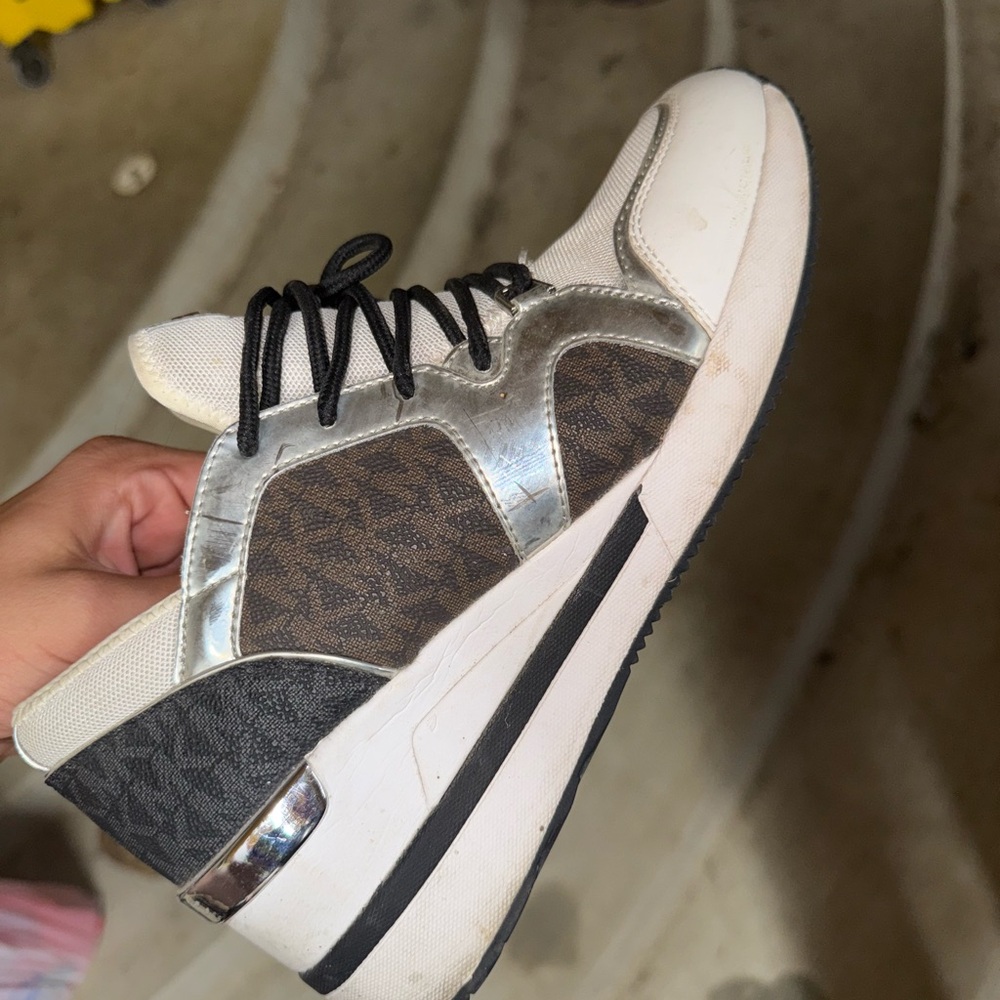 Michael Kors Cream and Silver Women's Sneakers